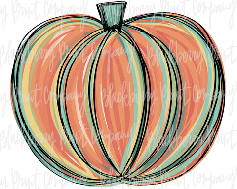 DTF Transfer Pumpkin Colorful