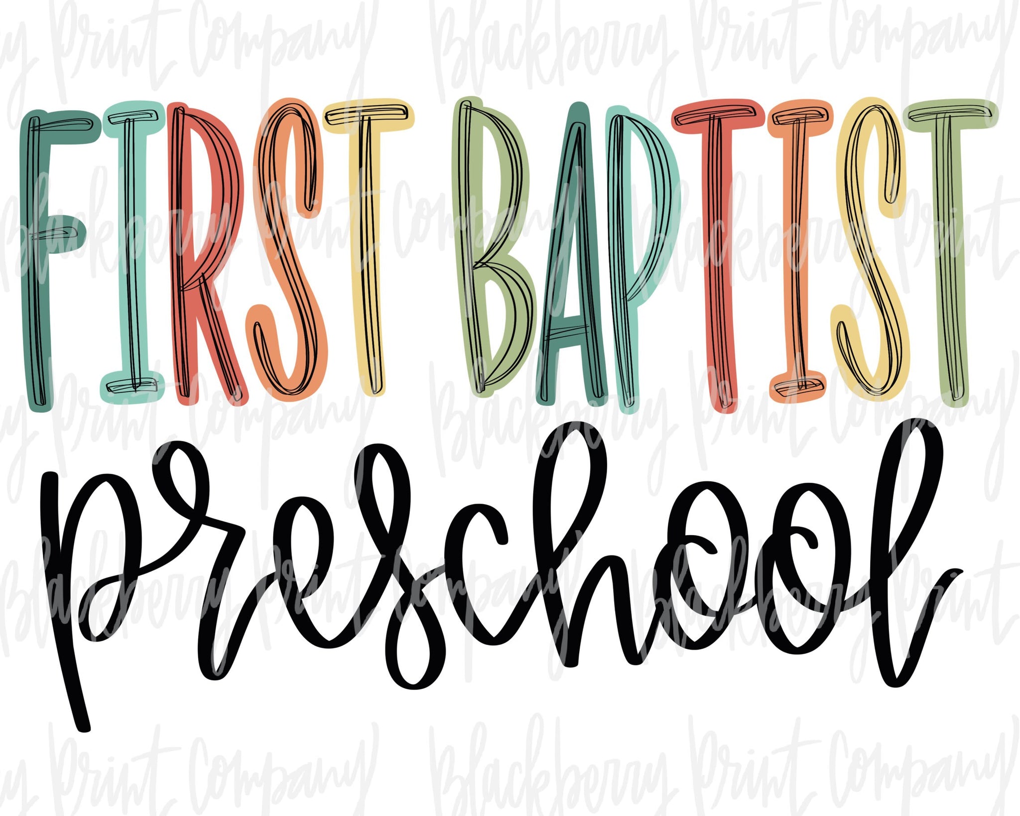 DTF Transfer First Baptist Preschool
