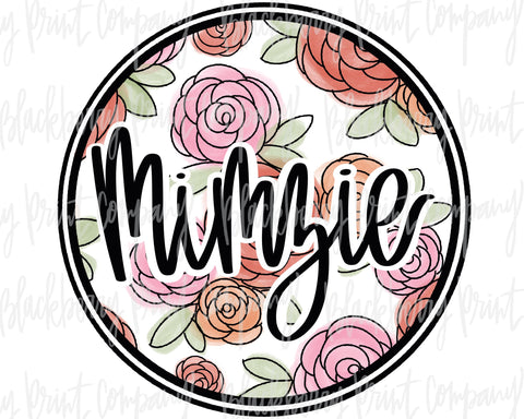 DTF Transfer Mimzie Floral Watercolor