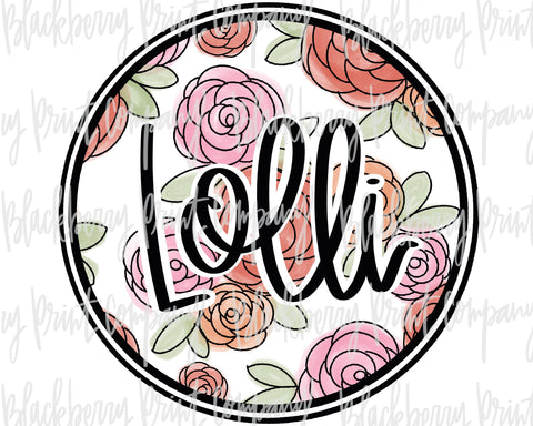 DTF Transfer Lolli Floral Circle