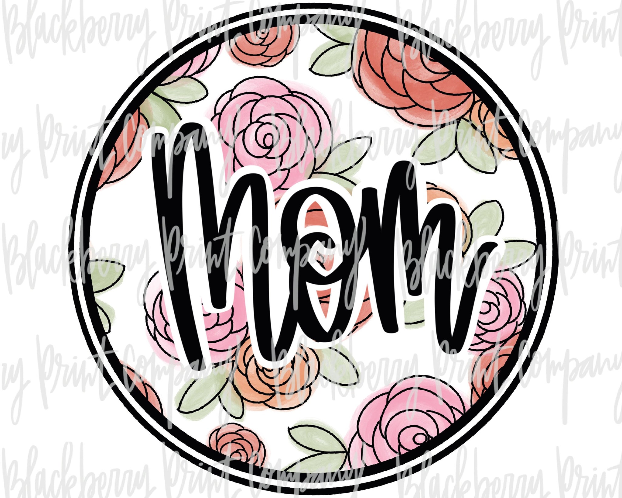 DTF Transfer Mom Floral Watercolor