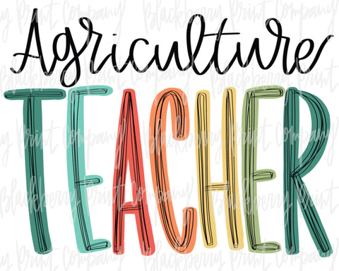 DTF Transfer Agriculture Teacher