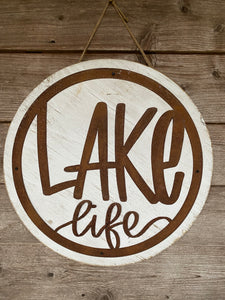 Metal Lake Life Door Hanger