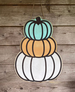 Stacked Pumpkin Door Hanger