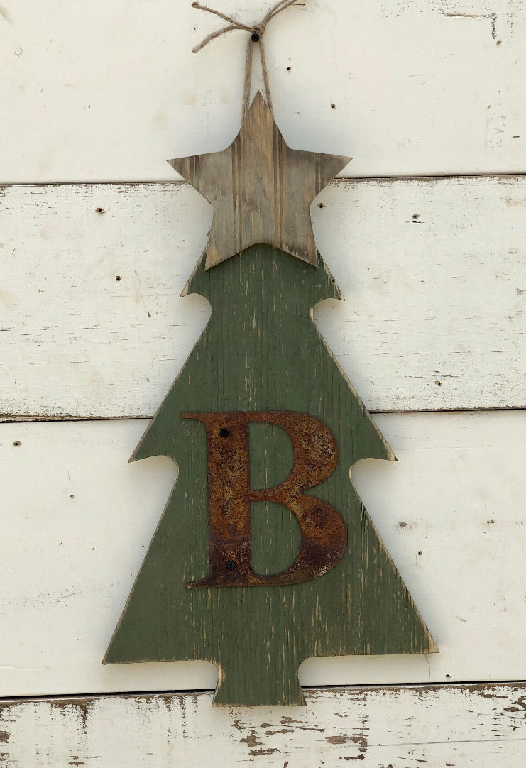 Christmas Tree Door Hanger with Star