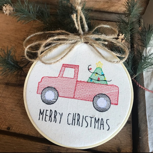 Truck Embroidered Ornament